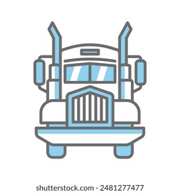 Truck view front icon vector design template