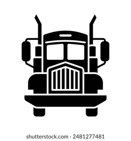 Truck view front icon vector design template