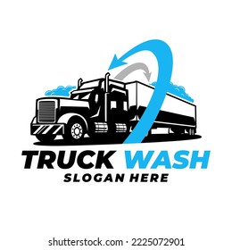 Truck wash logo design template