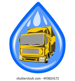 Truck wash The two layers: a drop and the truck.