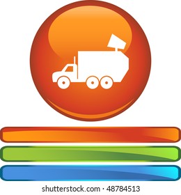 Truck web button isolated on a background.