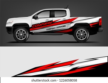 Truck wrap. Truck company livery design for wrap and decal. Ready print eps10