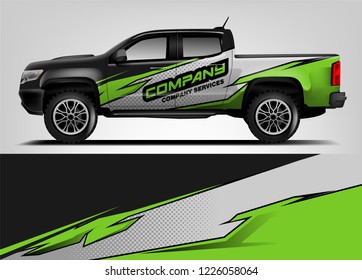 Truck wrap. Truck company livery design for wrap and decal. Ready print eps10