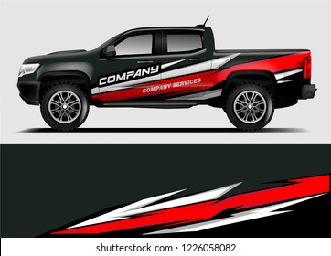 Truck wrap. Truck company livery design for wrap and decal. Ready print eps10