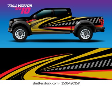 truck wrap decal design. abstract stripe and grunge background for racing, livery, signage, and daily use. ready to print vinyl sticker