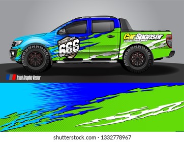 truck wrap decal design vector. abstract Graphic background kit designs for vehicle, race car, rally, livery, sport car