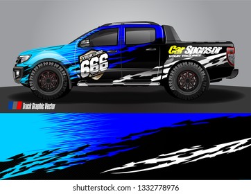 truck wrap decal design vector. abstract Graphic background kit designs for vehicle, race car, rally, livery, sport car