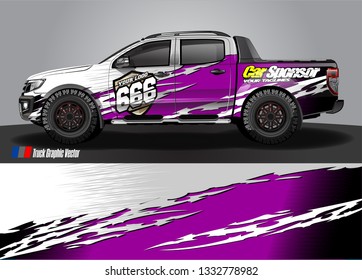 truck wrap decal design vector. abstract Graphic background kit designs for vehicle, race car, rally, livery, sport car