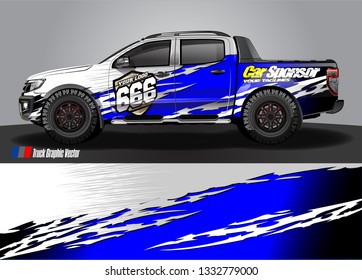 truck wrap decal design vector. abstract Graphic background kit designs for vehicle, race car, rally, livery, sport car