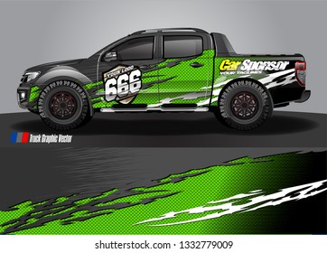truck wrap decal design vector. abstract Graphic background kit designs for vehicle, race car, rally, livery, sport car