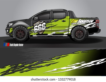 truck wrap decal design vector. abstract Graphic background kit designs for vehicle, race car, rally, livery, sport car