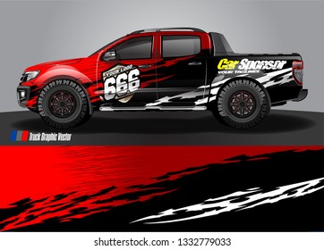 truck wrap decal design vector. abstract Graphic background kit designs for vehicle, race car, rally, livery, sport car
