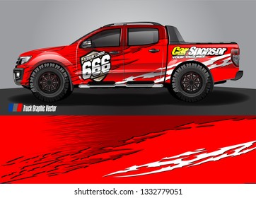 truck wrap decal design vector. abstract Graphic background kit designs for vehicle, race car, rally, livery, sport car