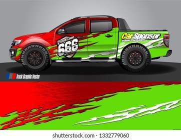 truck wrap decal design vector. abstract Graphic background kit designs for vehicle, race car, rally, livery, sport car