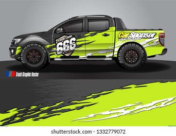 truck wrap decal design vector. abstract Graphic background kit designs for vehicle, race car, rally, livery, sport car