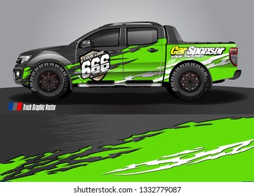 truck wrap decal design vector. abstract Graphic background kit designs for vehicle, race car, rally, livery, sport car