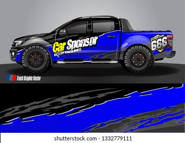 truck wrap decal design vector. abstract Graphic background kit designs for vehicle, race car, rally, livery, sport car