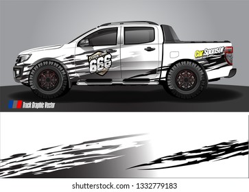 truck wrap decal design vector. abstract Graphic background kit designs for vehicle, race car, rally, livery, sport car