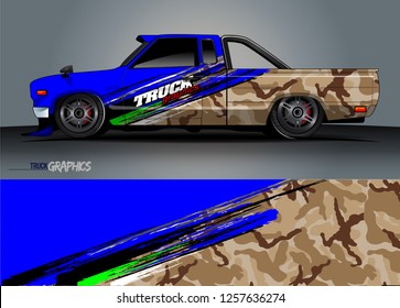 Truck wrap design. abstract background livery for vehicle vinyl wrap vector 