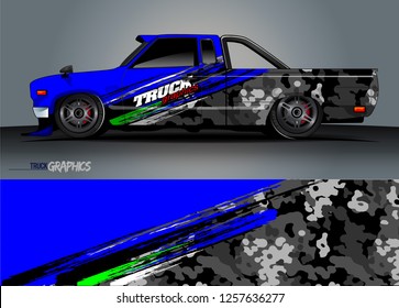 Truck wrap design. abstract background livery for vehicle vinyl wrap vector 