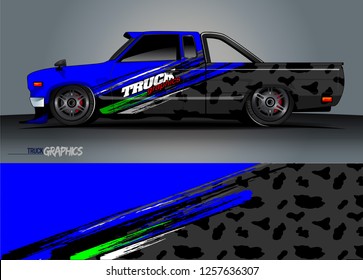 Truck wrap design. abstract background livery for vehicle vinyl wrap vector 