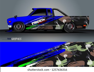 Truck wrap design. abstract background livery for vehicle vinyl wrap vector 