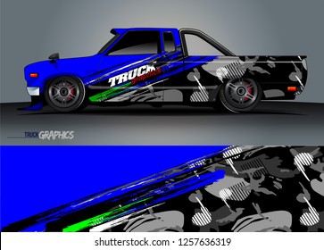 Truck wrap design. abstract background livery for vehicle vinyl wrap vector 