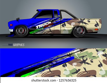 Truck wrap design. abstract background livery for vehicle vinyl wrap vector 