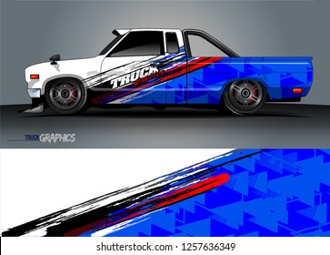 Truck wrap design. abstract background livery for vehicle vinyl wrap vector 