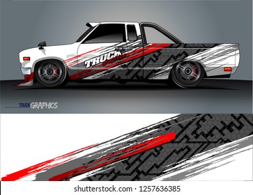 Truck wrap design. abstract background livery for vehicle vinyl wrap vector 