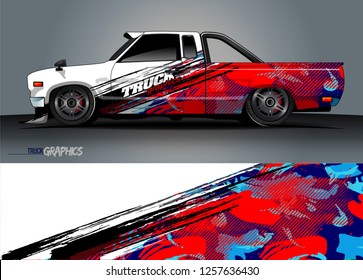Truck wrap design. abstract background livery for vehicle vinyl wrap vector 