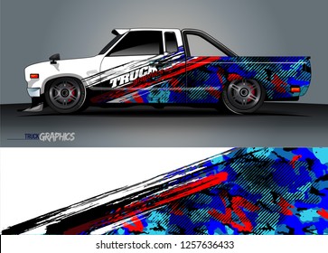 Truck wrap design. abstract background livery for vehicle vinyl wrap vector 
