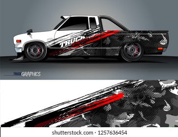 Truck wrap design. abstract background livery for vehicle vinyl wrap vector 