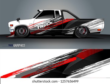 Truck wrap design. abstract background livery for vehicle vinyl wrap vector 