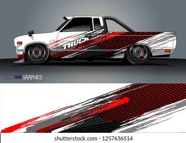 Truck wrap design. abstract background livery for vehicle vinyl wrap vector 