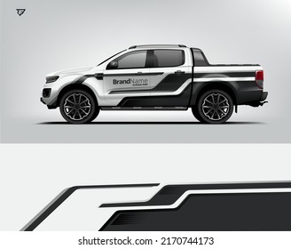 Truck wrap design. Modern eye catching printable design file.