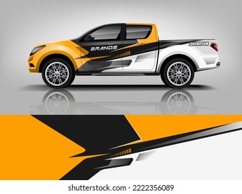 Truck wrap design. Modern eye catching printable design file dekal