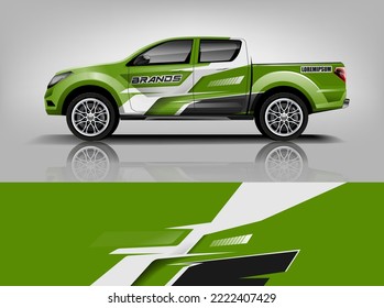 Truck wrap design. Modern eye catching printable design file dekal