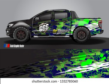 truck wrap design. simple lines with abstract background vector concept for vehicle vinyl wrap and automotive decal livery