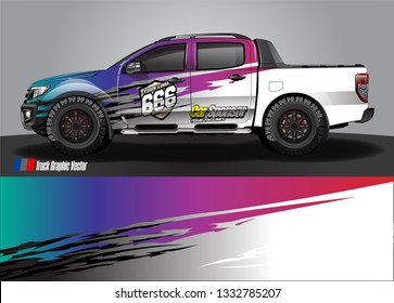 truck wrap design. simple lines with abstract background vector concept for vehicle vinyl wrap and automotive decal livery