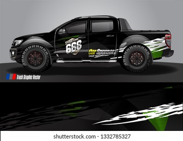 truck wrap design. simple lines with abstract background vector concept for vehicle vinyl wrap and automotive decal livery