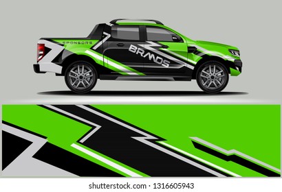 Truck wrap design. Wrap, sticker and decal design for company. Vector format