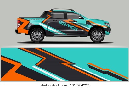 Truck wrap design. Wrap, sticker and decal design for company. Vector format