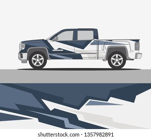 Truck Wrap Design Template Stock Vector (Royalty Free) 1357982891