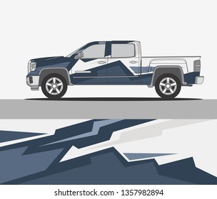 Truck wrap design template