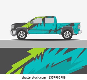 Truck Wrap Design Template Stock Vector (Royalty Free) 1357982909