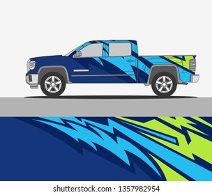 Truck Wrap Design Template Stock Vector (Royalty Free) 1357982942