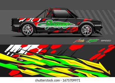 truck wrap design. unique paint splashes and a abstract inspired background fill
