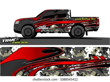 truck wrap design vector. abstract background for vehicle vinyl branding