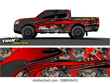 truck wrap design vector. abstract background for vehicle vinyl branding